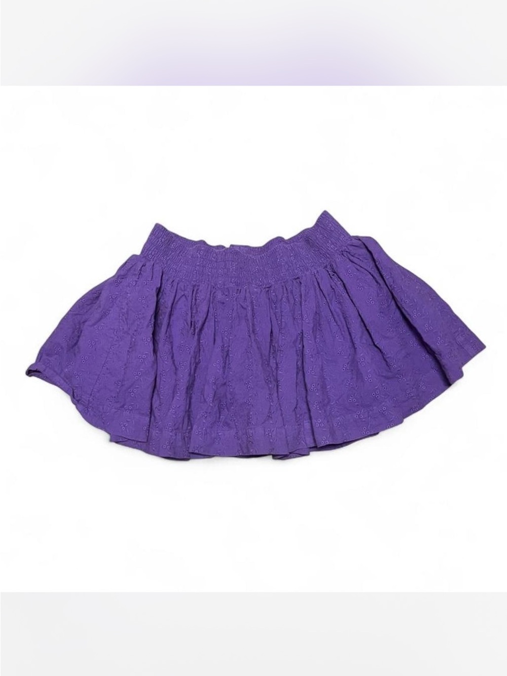 💜 VTG VS PINK Purple Eyelet Smocked Mini Skirt 💜